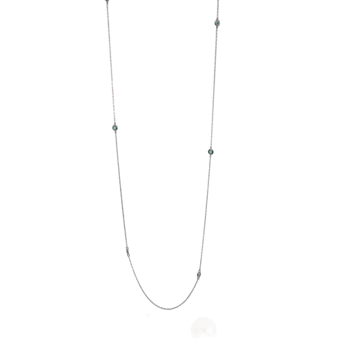 CO1000041---Colar-Longo-com-detalhes-em-Zirconias-Verdes-em-Prata-e-Rodio-Negro