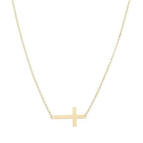 Gargantilha-Cruz-em-Prata-com-Banho-em-Ouro Gargantilha-Cruz-em-Prata-com-Banho-em-Ouro