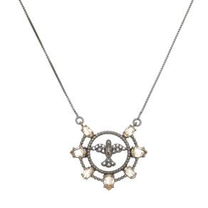 Gargantilha-Espirito-Santo-com-Zirconias-Pessego-em-Prata-com-Rodio-Negro Gargantilha-Espirito-Santo-com-Zirconias-Pessego-em-Prata-com-Rodio-Negro