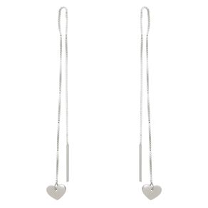 Brinco-Longo-Corrente-Coracao-em-Prata-com-Rodio-|-Colecao-Pura-Vida Brinco-Longo-Corrente-Coracao-em-Prata-com-Rodio-|-Colecao-Pura-Vida