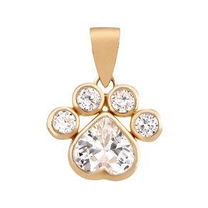 Pingente-Patinha-com-Zirconias--Brancas-em-Ouro-|-Colecao-Pet-Lovers Pingente-Patinha-com-Zirconias--Brancas-em-Ouro-|-Colecao-Pet-Lovers