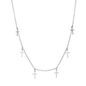 Gargantilha-com-6-Cruz-em-Prata-com-Rodio-Colecao-Pura-Vida Gargantilha-com-6-Cruz-em-Prata-com-Rodio-Colecao-Pura-Vida