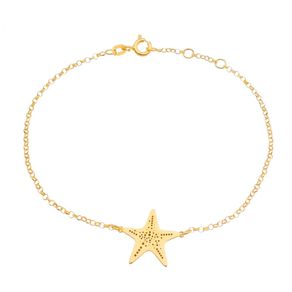 Pulseira-Estrela-do-Mar-Prata-Banho-Ouro-PU6000006-|-Colecao-Pura-Vida Pulseira-Estrela-do-Mar-Prata-Banho-Ouro-PU6000006-|-Colecao-Pura-Vida