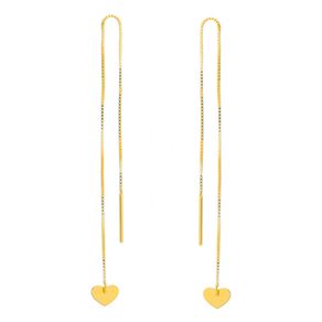 BrincoLongoCorrenteCoracaoemPratacomBanhodeOuro-|-Colecao-Pura-Vida BrincoLongoCorrenteCoracaoemPratacomBanhodeOuro-|-Colecao-Pura-Vida