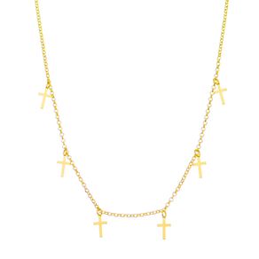 Gargantilha-Cruz-Prata-com-Banho-de-Ouro-|-Colecao-Pura-Vida Gargantilha-Cruz-Prata-com-Banho-de-Ouro-|-Colecao-Pura-Vida