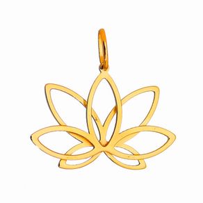 Pingente-Flor-de-Lotus-em-Ouro-18K Pingente-Flor-de-Lotus-em-Ouro-18K