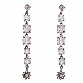 Brinco-Longo-Zirconias-Lilas-longo-com-sol-na-ponta-em-Prata-com-Rodio-Negro Brinco-Longo-Zirconias-Lilas-longo-com-sol-na-ponta-em-Prata-com-Rodio-Negro