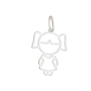 Pingente-Menina-em-Prata-com-Rodio-|Colecao-Mom-Lovers Pingente-Menina-em-Prata-com-Rodio-|Colecao-Mom-Lovers