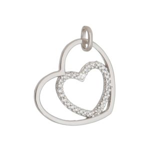 Pingente-Dois-Coracoes-com-Zirconias-Brancas-em-Prata-e-Rodio Pingente-Dois-Coracoes-com-Zirconias-Brancas-em-Prata-e-Rodio
