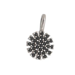 Pingente-Ponto-de-Luz-estrelado-em-Prata-com-Rodio Pingente-Ponto-de-Luz-estrelado-em-Prata-com-Rodio