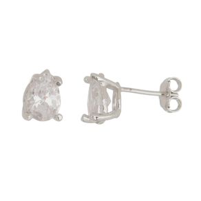 Brinco-Stud-Gota-em-Cristal-em-Prata-com-Rodio Brinco-Stud-Gota-em-Cristal-em-Prata-com-Rodio