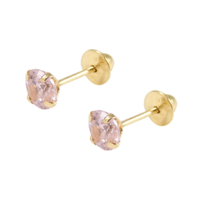 Brinco-Light-Rosa-5mm-em-Ouro-|-Colecao-Luz Brinco-Light-Rosa-5mm-em-Ouro-|-Colecao-Luz