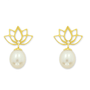 Brinco-Flor-de-Lotus-com-Perola-Biwa-em-Ouro-18K-|-Colecao-Perola-Lovers