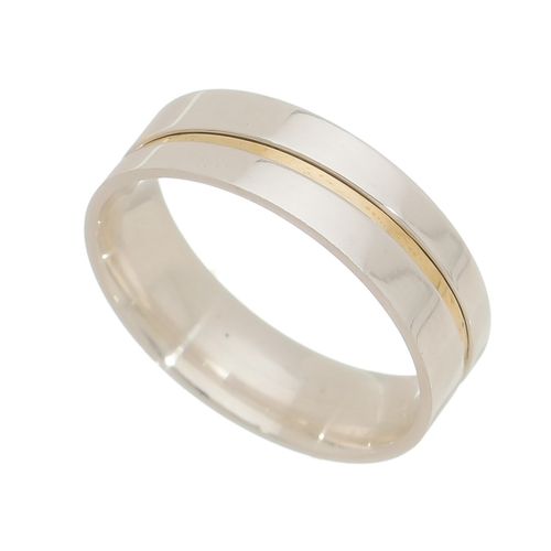 Alianca-de-Compromisso-em-Prata-com-detalhe--Dourado-