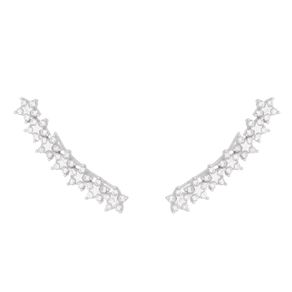Brinco-Earcuff-e-Zirconias-Brancas--em-Prata-com-Rodio-|-Colecao-Bridal