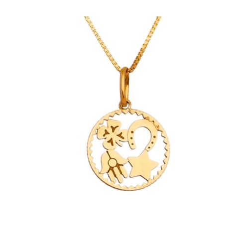 PingenteAmuletosdaSorteTrevoEstrelaHamsaFerraduraemOuro18K PingenteAmuletosdaSorteTrevoEstrelaHamsaFerraduraemOuro18K