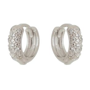 Brinco-Argola-com-Zirconias-em-Prata Brinco-Argola-com-Zirconias-em-Prata