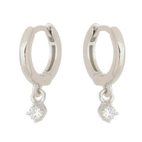 Brinco-Argola-Click-com-Zirconia-Branca-Pendurada-em-Prata-e-Rodio Brinco-Argola-Click-com-Zirconia-Branca-Pendurada-em-Prata-e-Rodio