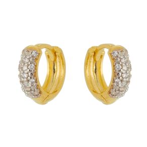 Brinco-Argola-com-zirconias-em-prata-com-Banho-de-Ouro Brinco-Argola-com-zirconias-em-prata-com-Banho-de-Ouro