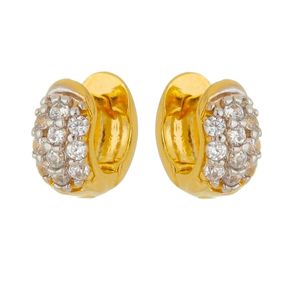 Brinco-Argola-cravejada-com-zirconia-em-prata-com-Banho-de-Ouro Brinco-Argola-cravejada-com-zirconia-em-prata-com-Banho-de-Ouro