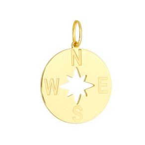 Pingente-Bussola-Norte-Sul-Leste-e-Oeste-em-prata-com-banho-de-ouro Pingente-Bussola-Norte-Sul-Leste-e-Oeste-em-prata-com-banho-de-ouro
