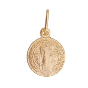 Pingente-Medalha-de-Sao-Bento-em-Prata-com-Banho-de-Ouro Pingente-Medalha-de-Sao-Bento-em-Prata-com-Banho-de-Ouro