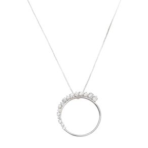 Gargantilha-Circular-com-Zirconias-em-Prata-e-Rodio|Colecao-Classic Gargantilha-Circular-com-Zirconias-em-Prata-e-Rodio|Colecao-Classic
