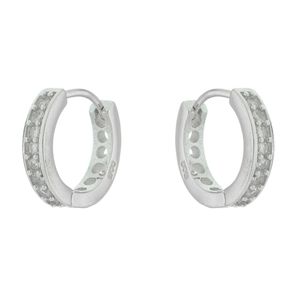 Brinco-Argola-3mm-com-zirconias-em-Prata-e-Rodio Brinco-Argola-3mm-com-zirconias-em-Prata-e-Rodio
