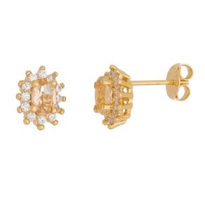 Brinco-Stud-Oval-com-zirconias-Brancas-e-pessego-em-Prata-com-banho-de-Ouro- Brinco-Stud-Oval-com-zirconias-Brancas-e-pessego-em-Prata-com-banho-de-Ouro-