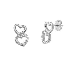 Brinco-Coracao-Prata-com-Zirconia-Branca- Brinco-Coracao-Prata-com-Zirconia-Branca-