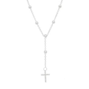 Gargantilha-Cruz-com-Zirconias-e-bolinhas-em-Prata-e-Rodio Gargantilha-Cruz-com-Zirconias-e-bolinhas-em-Prata-e-Rodio