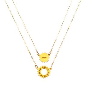 EscapularioPaiFilhoEspiritoSantoAmememOuro18K EscapularioPaiFilhoEspiritoSantoAmememOuro18K