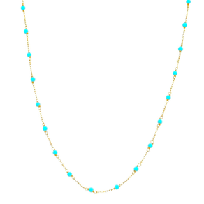 Gargantilha-Bolinhas-Turquesa-em-Ouro Gargantilha-Bolinhas-Turquesa-em-Ouro