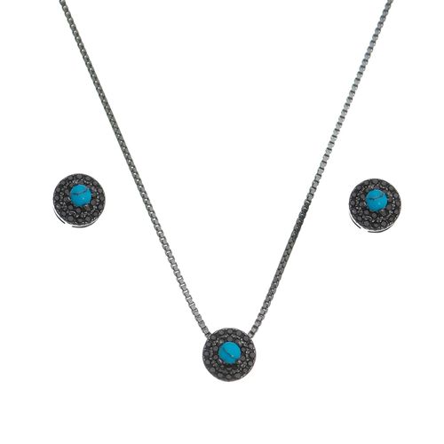 Conjunto-Zirconias-Negras-e-Cristal-Turquesa-em-Prata-e-Rodio-Negro