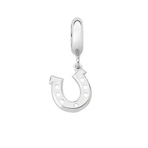 Pingente Ferradura em Prata e Ródio Pingente Ferradura em Prata e Ródio